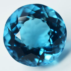 Round Cut Huge Size Lab-Created Teal sapphire 48.60 Ct Loose Gemstone CERTIFIED