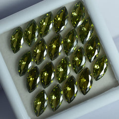 CERTIFIED 12 Pcs Natural Untreated Sapphire Green Marquise Cut Gemstone 7x5 mm