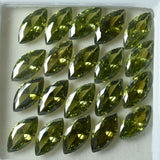 Natural 49 Pcs Sapphire Green Marquise Cut CERTIFIED Loose Gemstone 7x5 mm