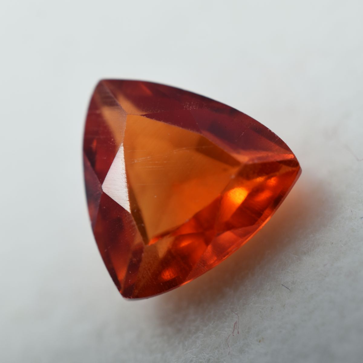 10.85 Ct Natural Loose Gemstone Orange Sapphire Trillion Cut Sapphire CERTIFIED