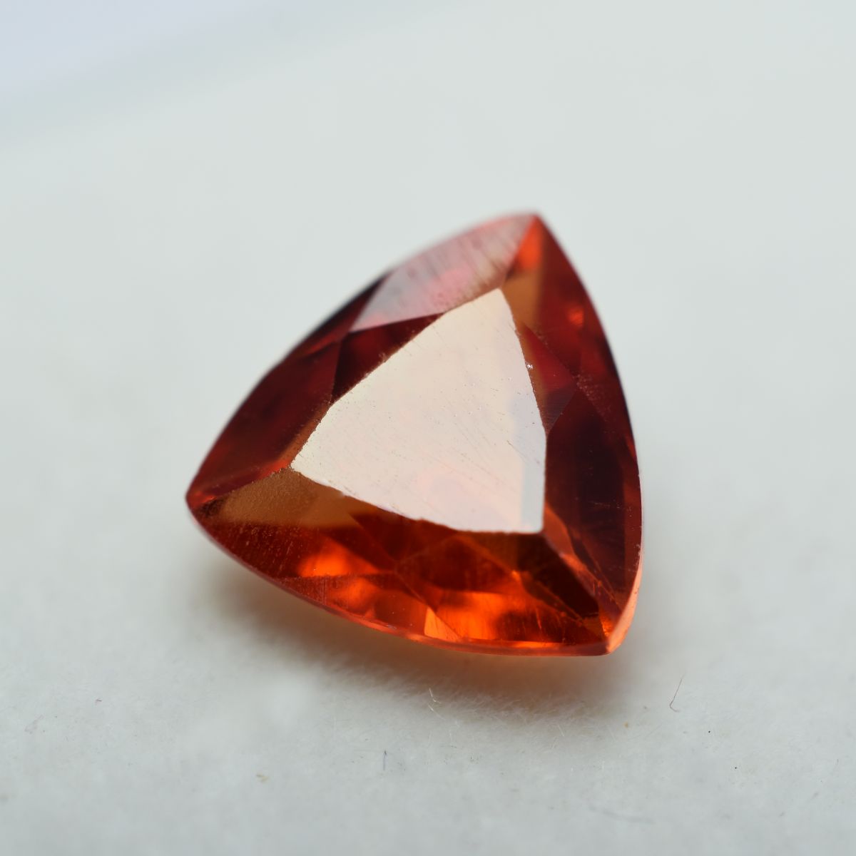 10.85 Ct Natural Loose Gemstone Orange Sapphire Trillion Cut Sapphire CERTIFIED