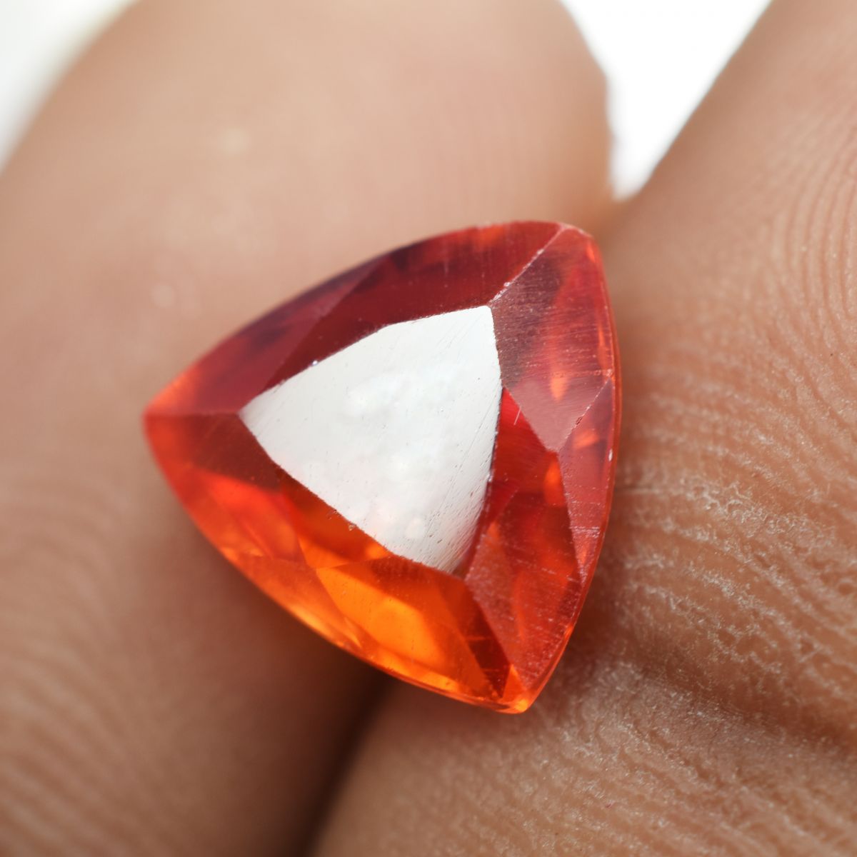 10.85 Ct Natural Loose Gemstone Orange Sapphire Trillion Cut Sapphire CERTIFIED