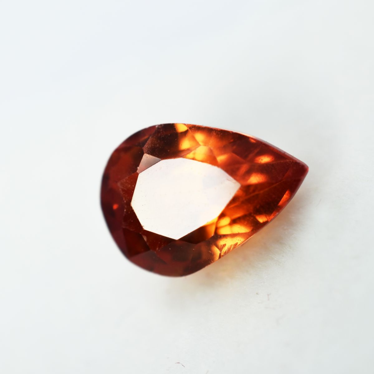 10.17 Ct Natural Loose Gemstone Orange Sapphire Pear Cut CERTIFIED