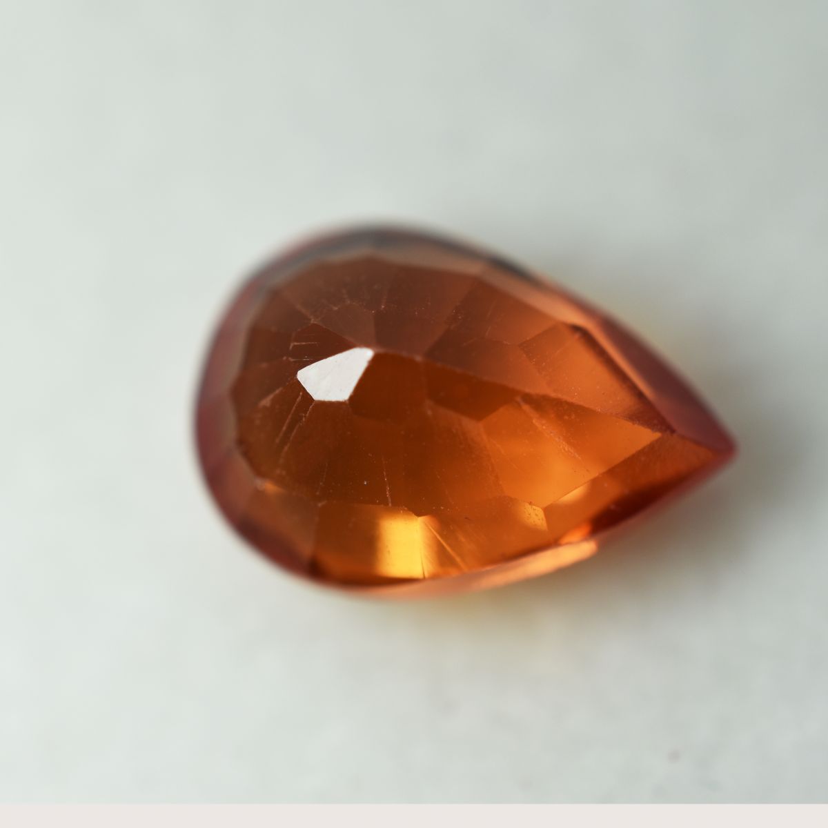 10.17 Ct Natural Loose Gemstone Orange Sapphire Pear Cut CERTIFIED