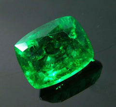 Natural COLOMBIAN Emerald Cushion Cut 6.25 Ct CERTIFIED Green Loose Gemstone