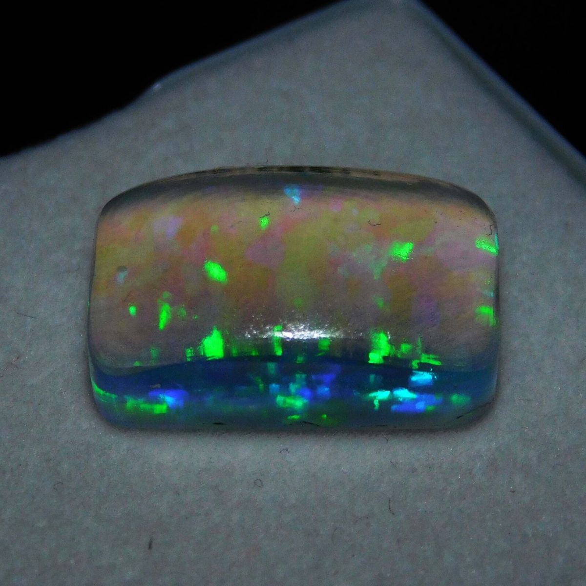 16 Ct Fire OPAL DOUBLET Cabochon Shape Certified Loose Gemstone