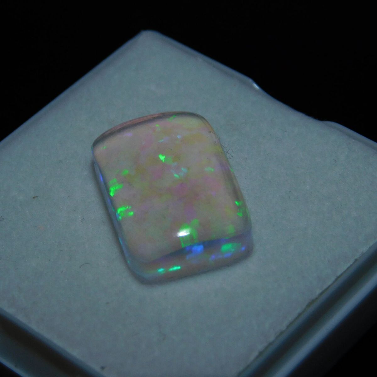 16 Ct Fire OPAL DOUBLET Cabochon Shape Certified Loose Gemstone