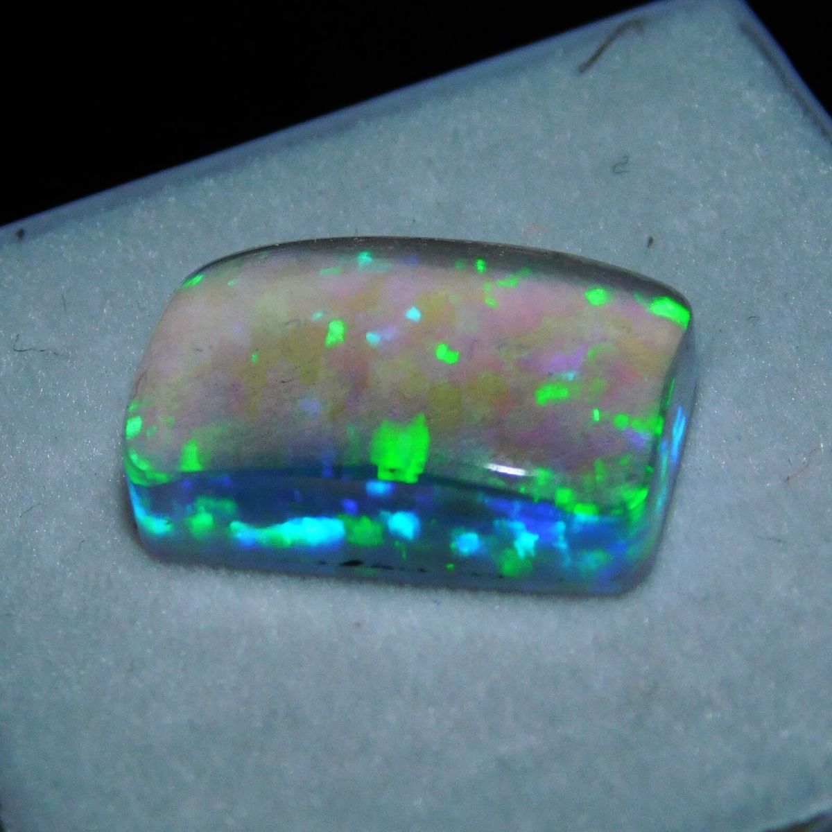 16 Ct Fire OPAL DOUBLET Cabochon Shape Certified Loose Gemstone