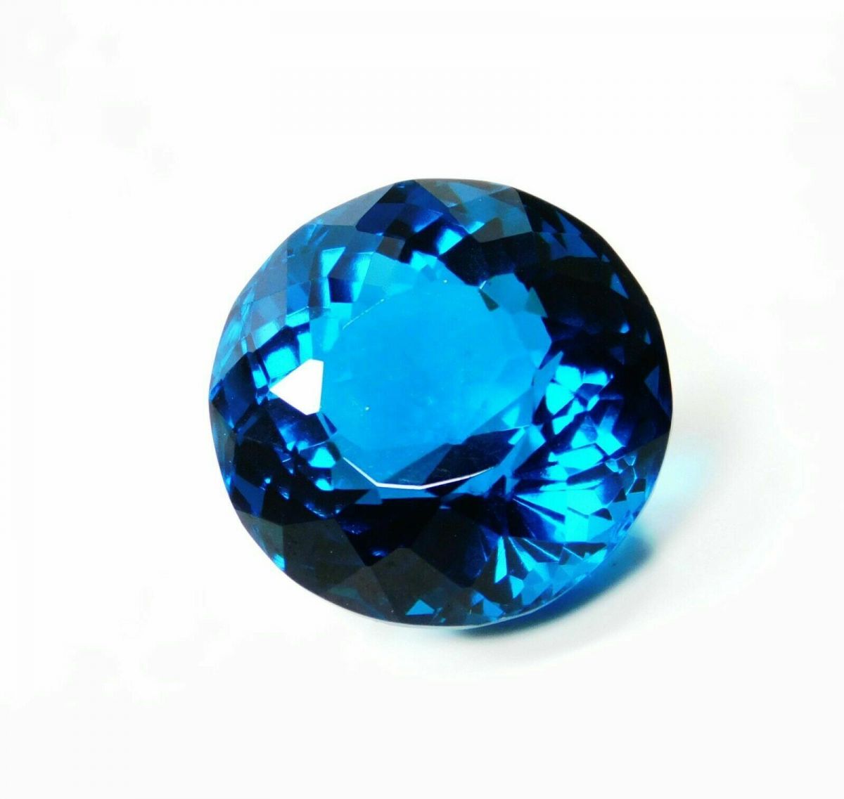 50.00 Ct LAB-CREATED Teal SAPPHIRE Round Shape CERTIFIED Rare Loose Gemstone