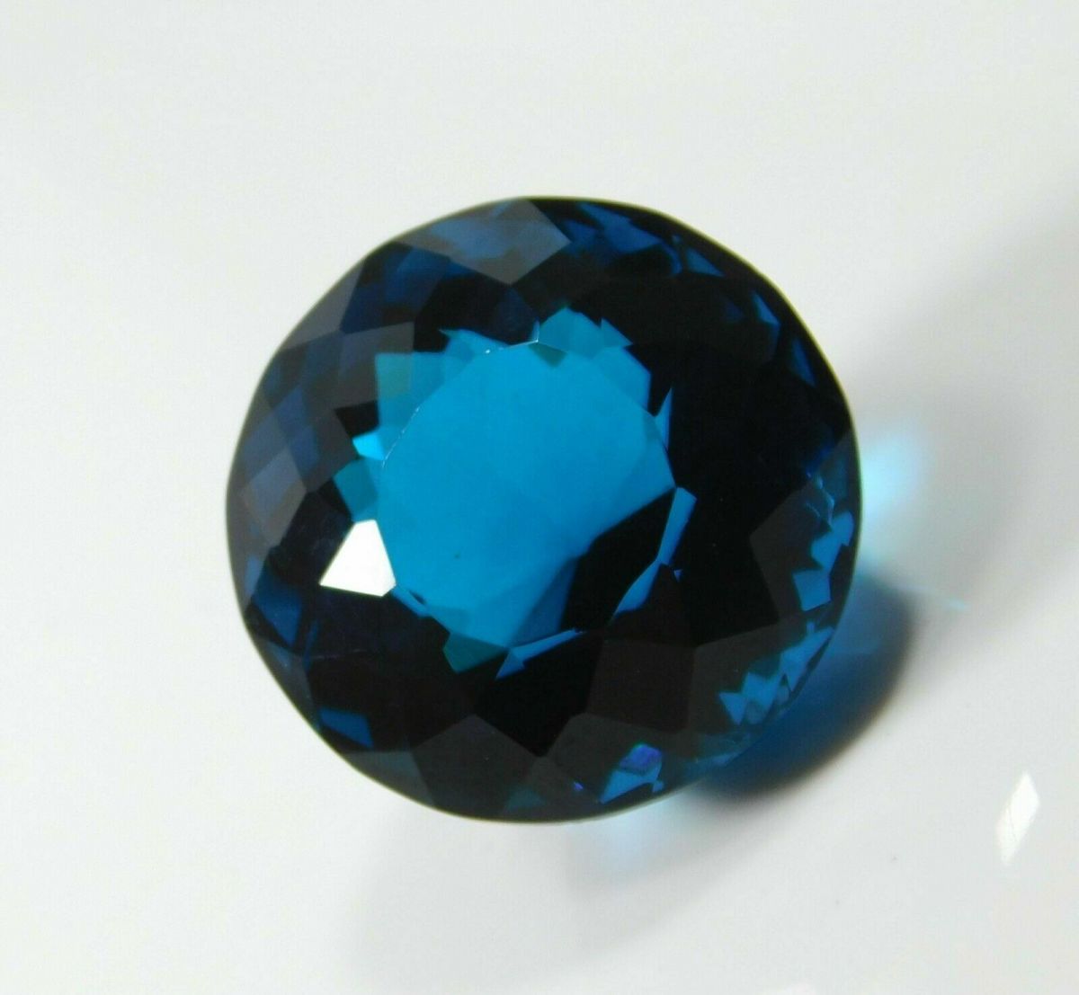 50.00 Ct LAB-CREATED Teal SAPPHIRE Round Shape CERTIFIED Rare Loose Gemstone