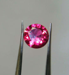 2 Ct Natural CERTIFIED Red Ruby Loose Gemstone Round Diamond Cut 6x6 mm Pair