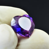 Heart Cut Purple Tanzanite Gemstone Held in Fingers – 9.10 Ct Certified Loose Stone