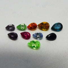 15 Pcs Natural Sapphire Lot 6x4 mm CERTIFIED Loose Gemstone Mix Color Pear Cut