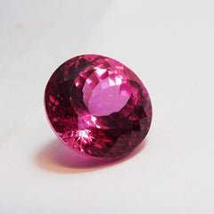 Pink Ruby Excellent Round Cut Natural 24.00 Carat Loose Gemstone CERTIFIED