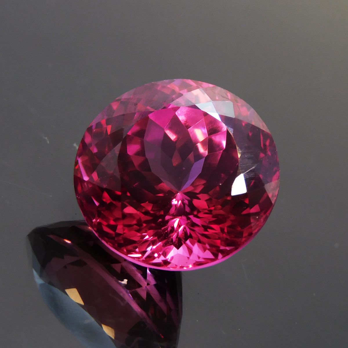 Pink Ruby Excellent Round Cut Natural 24.00 Carat Loose Gemstone CERTIFIED