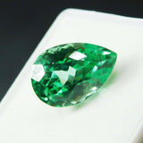 Natural Stunning Green Montana Sapphire 7 Ct Pear Cut Loose Gemstone CERTIFIED