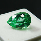 Natural Stunning Green Montana Sapphire 7 Ct Pear Cut Loose Gemstone CERTIFIED