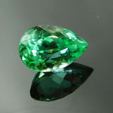 Natural Stunning Green Montana Sapphire 7 Ct Pear Cut Loose Gemstone CERTIFIED