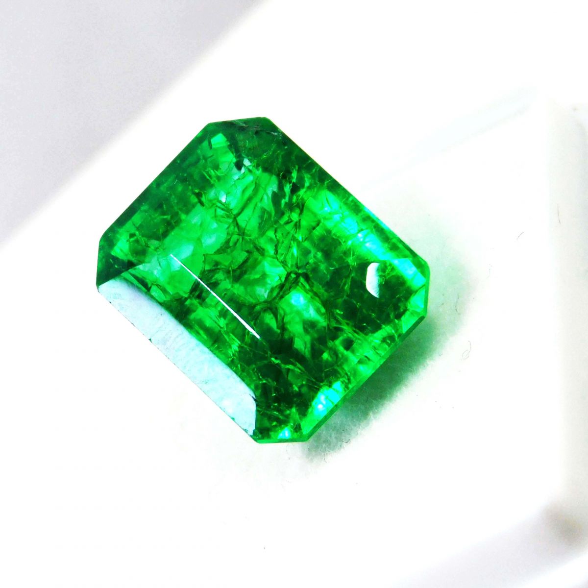 8 Carat CERTIFIED Loose Gemstone Ring Size Natural Emerald Green Emerald Cut