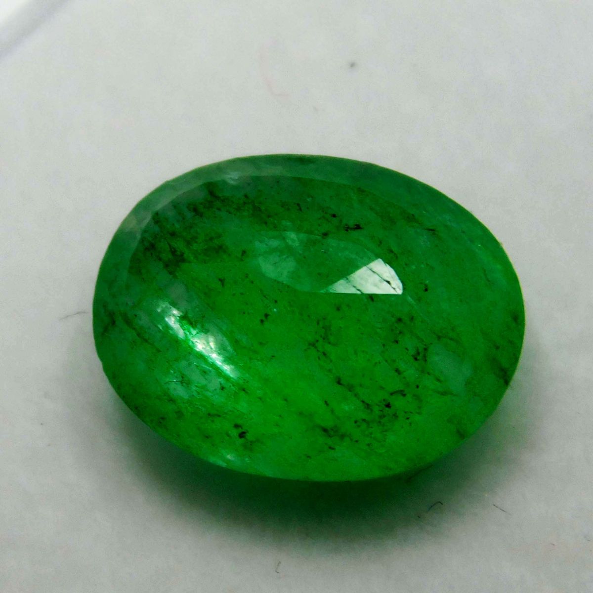 Natural Emerald Green Oval Cut 7 Carat Colombian Loose Gemstone CERTIFIED