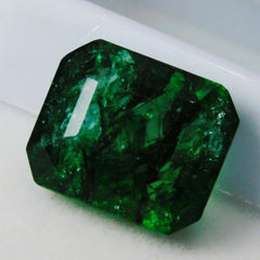 9.48 Ct Natural Green Colombian Emerald Emerald Cut CERTIFIED Loose Gemstone