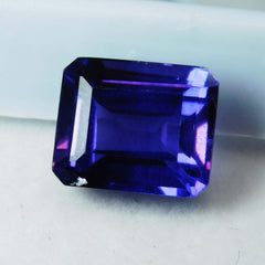 Purple Emerald Cut CERTIFIED 7 Carat Natural Tanzanite Loose Gemstone