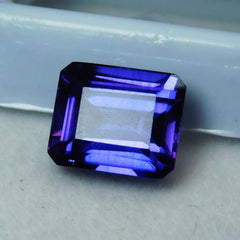 Purple Emerald Cut CERTIFIED 7 Carat Natural Tanzanite Loose Gemstone