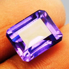 Purple Emerald Cut CERTIFIED 7 Carat Natural Tanzanite Loose Gemstone