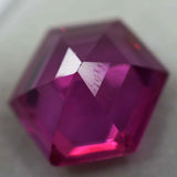 11.33 carat fancy cut pink ruby gemstone flipped to show depth and cut details – certified loose stone