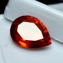 Orange Natural 5.90 Ct Ceylon Sapphire Rare Loose Gemstone CERTIFIED Pear Cut