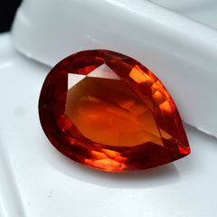 Orange Natural 5.90 Ct Ceylon Sapphire Rare Loose Gemstone CERTIFIED Pear Cut