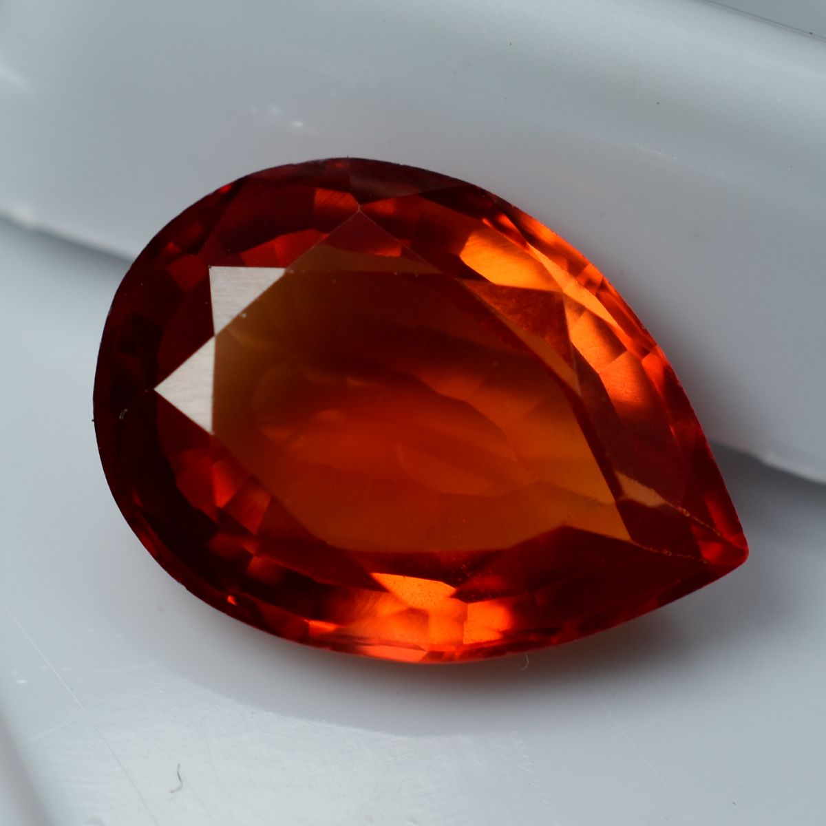 Orange Natural 5.90 Ct Ceylon Sapphire Rare Loose Gemstone CERTIFIED Pear Cut