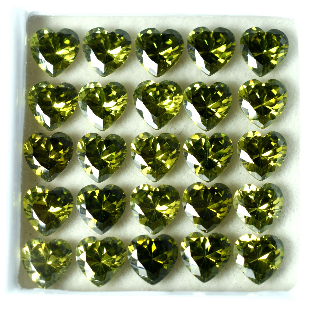 6x6 mm Natural SAPPHIRE Green HEART SHAPE Loose Gemstone CERTIFIED 6 Pcs Lot