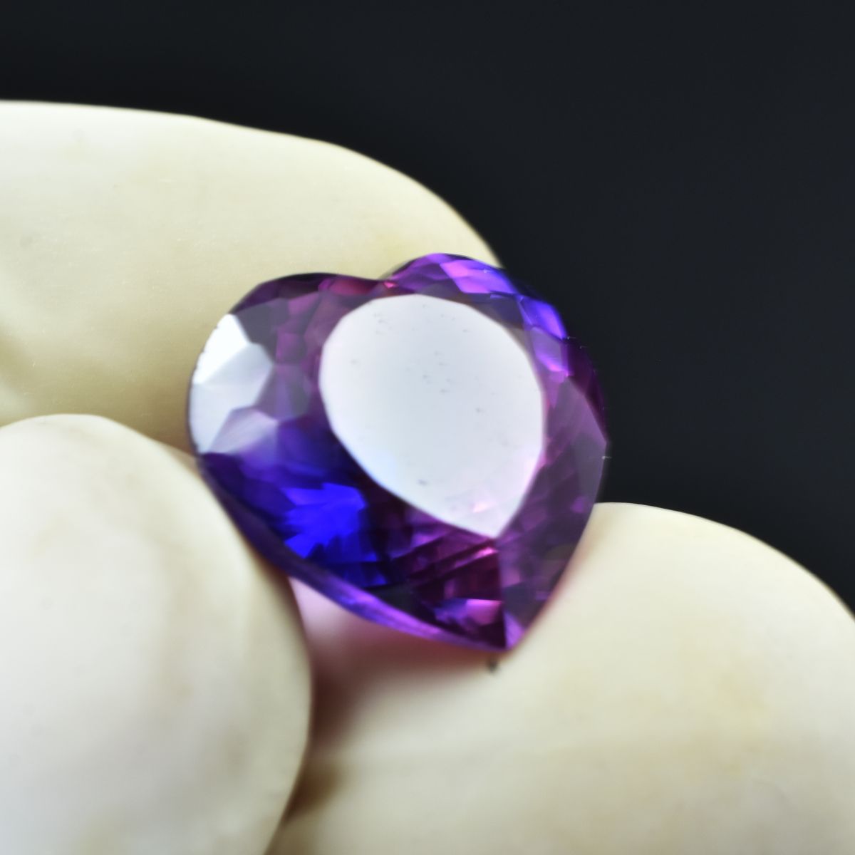 9.10 Ct Purple Tanzanite Stunning Heart Cut Unheated Loose Gemstone CERTIFIED