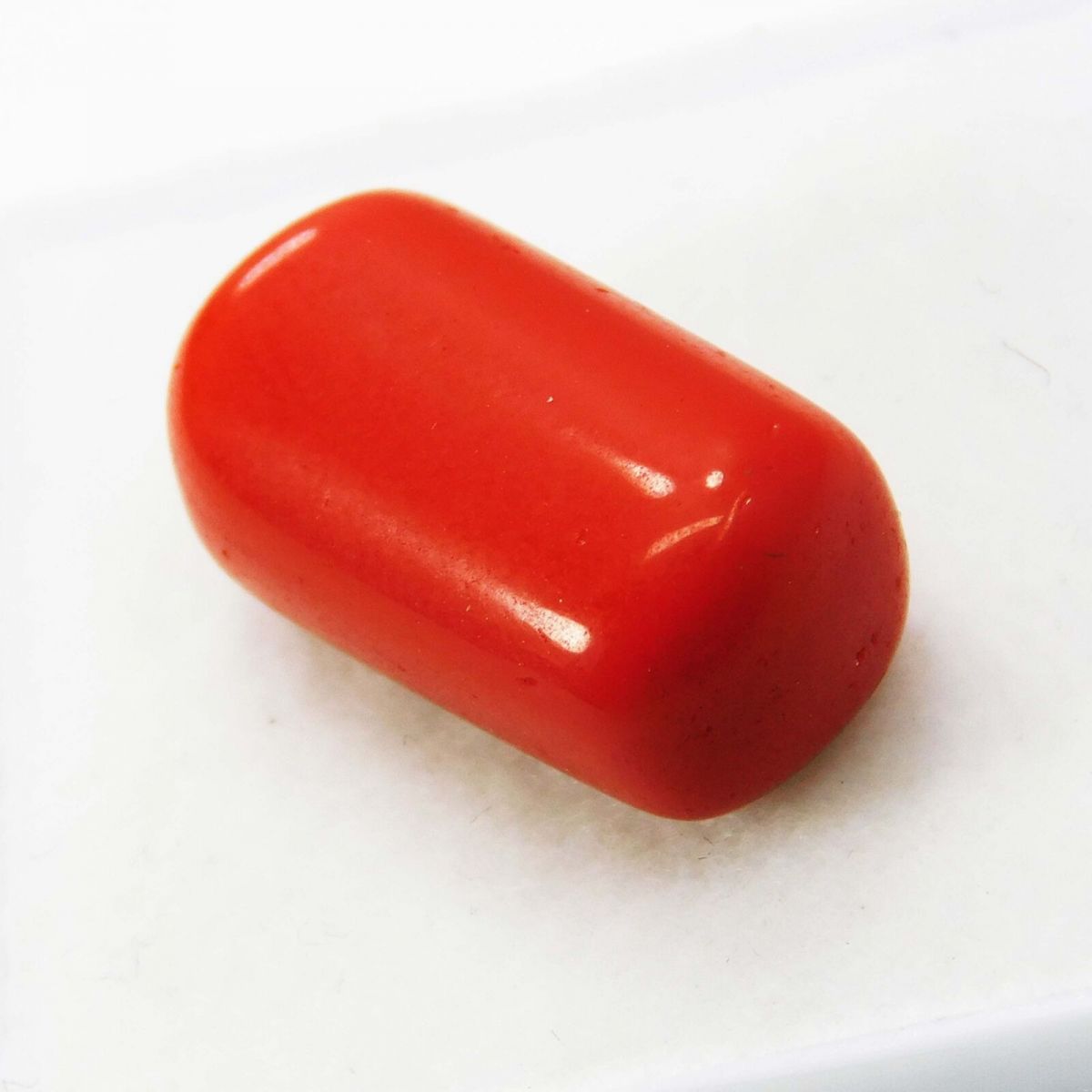 Natural 11 Ct Natural Cabochon Cut Italian Red Coral Loose Gemstone