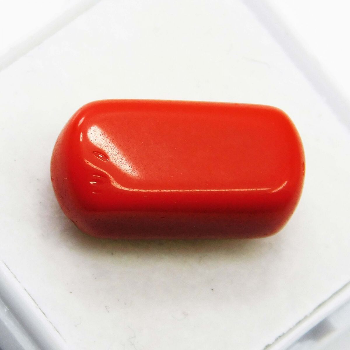 Natural 11 Ct Natural Cabochon Cut Italian Red Coral Loose Gemstone