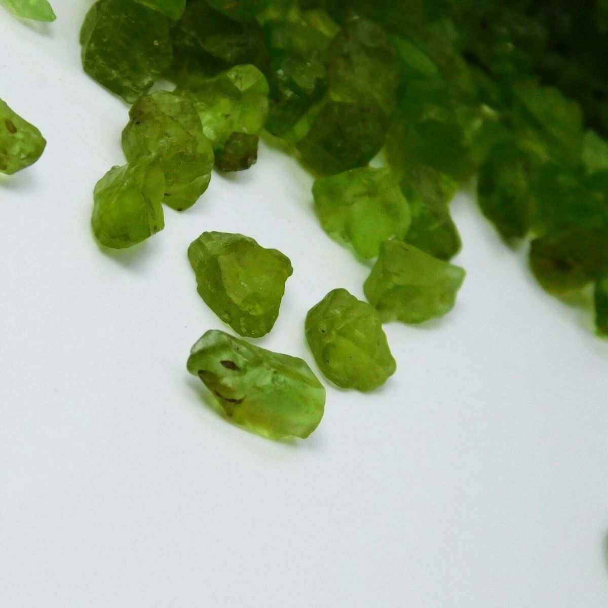 Natural GREEN Peridot ROUGH 10 Ct CERTIFIED Loose Gemstone Lot