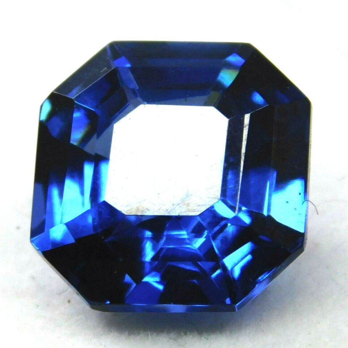 8.00Ct NATURAL Flawless Ceylon Sapphire Blue SQUARE CUT Loose Gemstone CERTIFIED