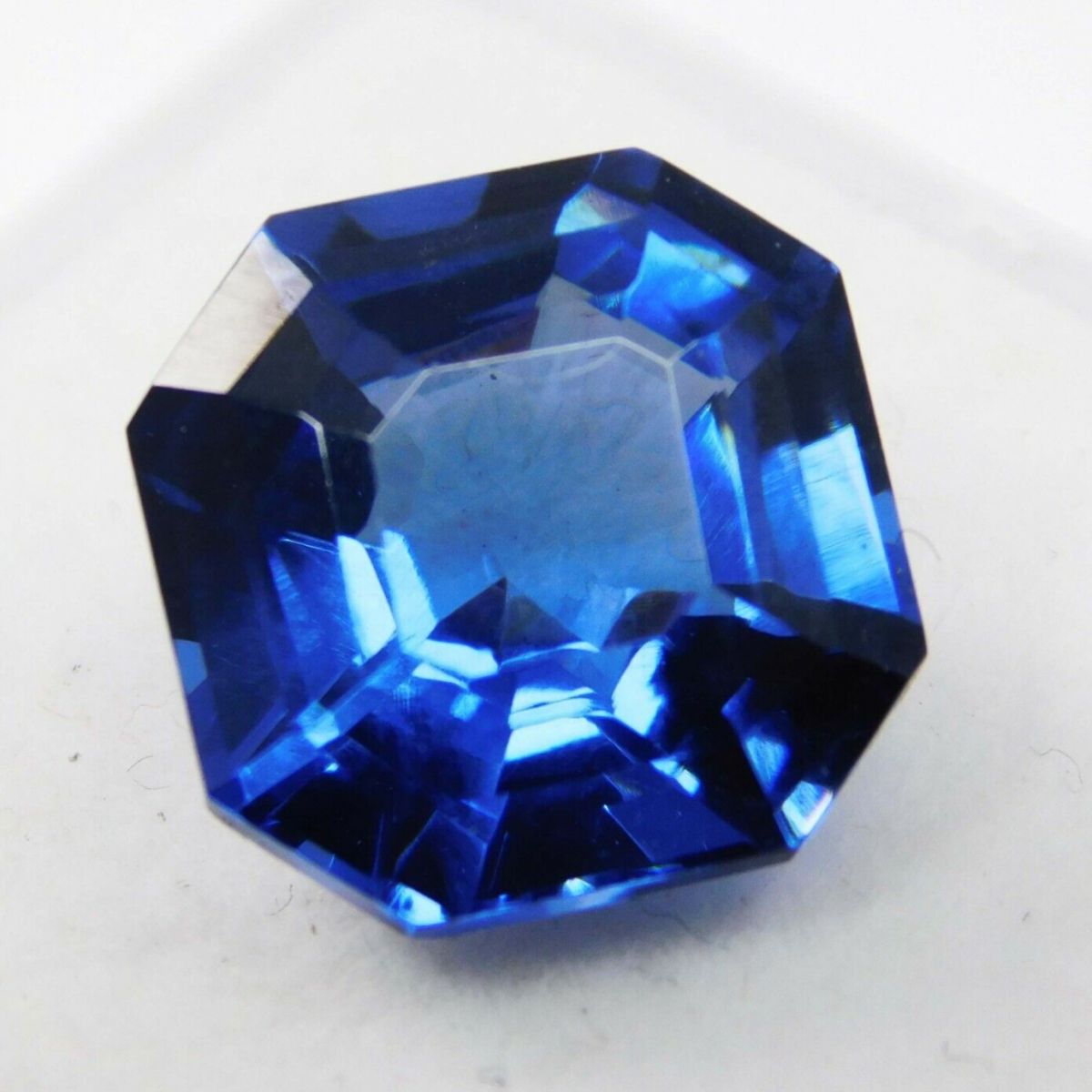 8.00Ct NATURAL Flawless Ceylon Sapphire Blue SQUARE CUT Loose Gemstone CERTIFIED