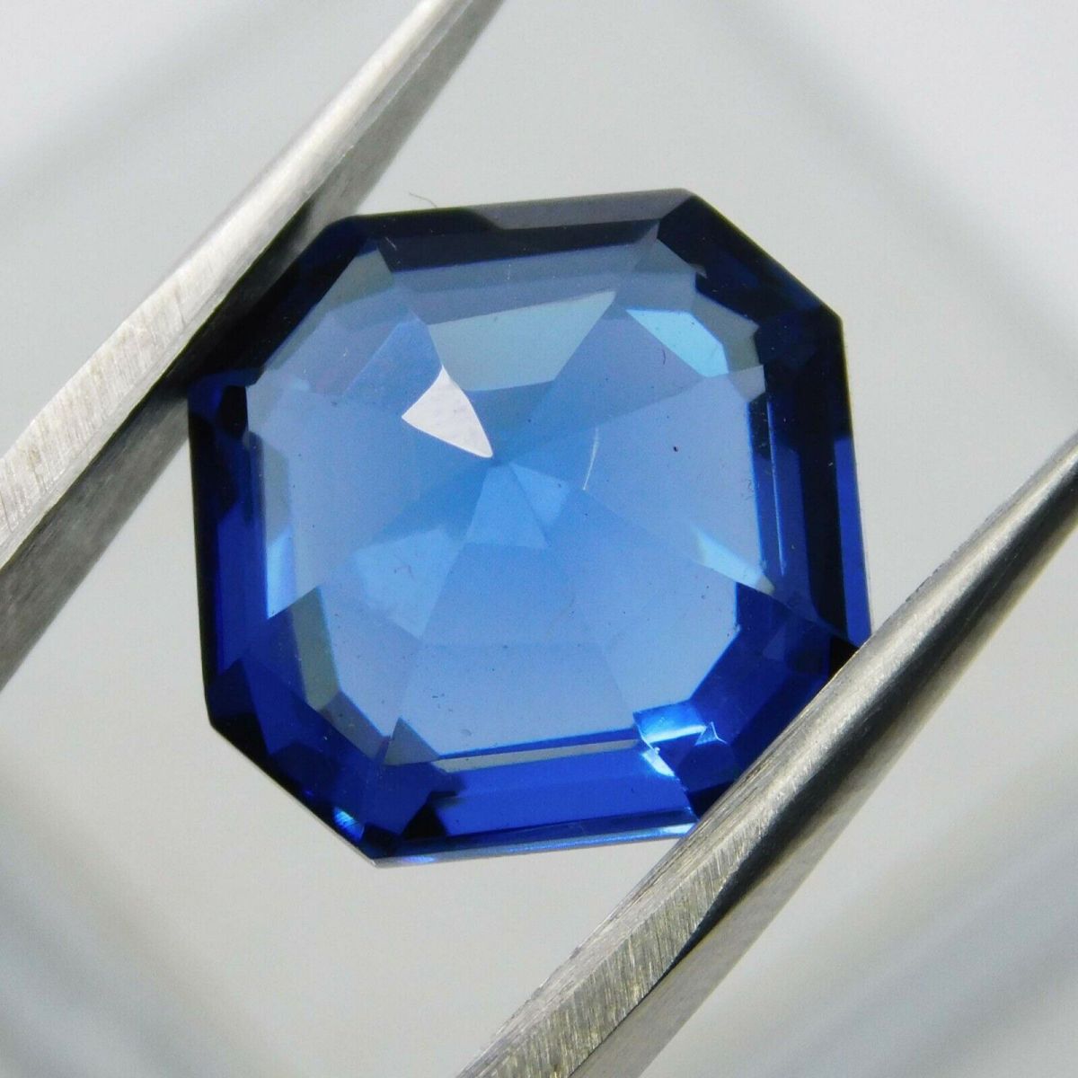 8.00Ct NATURAL Flawless Ceylon Sapphire Blue SQUARE CUT Loose Gemstone CERTIFIED