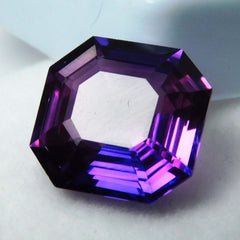 6.90 Ct Natural Purple Tanzanite CERTIFIED Square Cut Loose Gemstone Earing Size