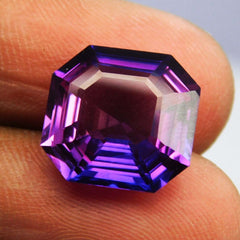 6.90 Ct Natural Purple Tanzanite CERTIFIED Square Cut Loose Gemstone Earing Size