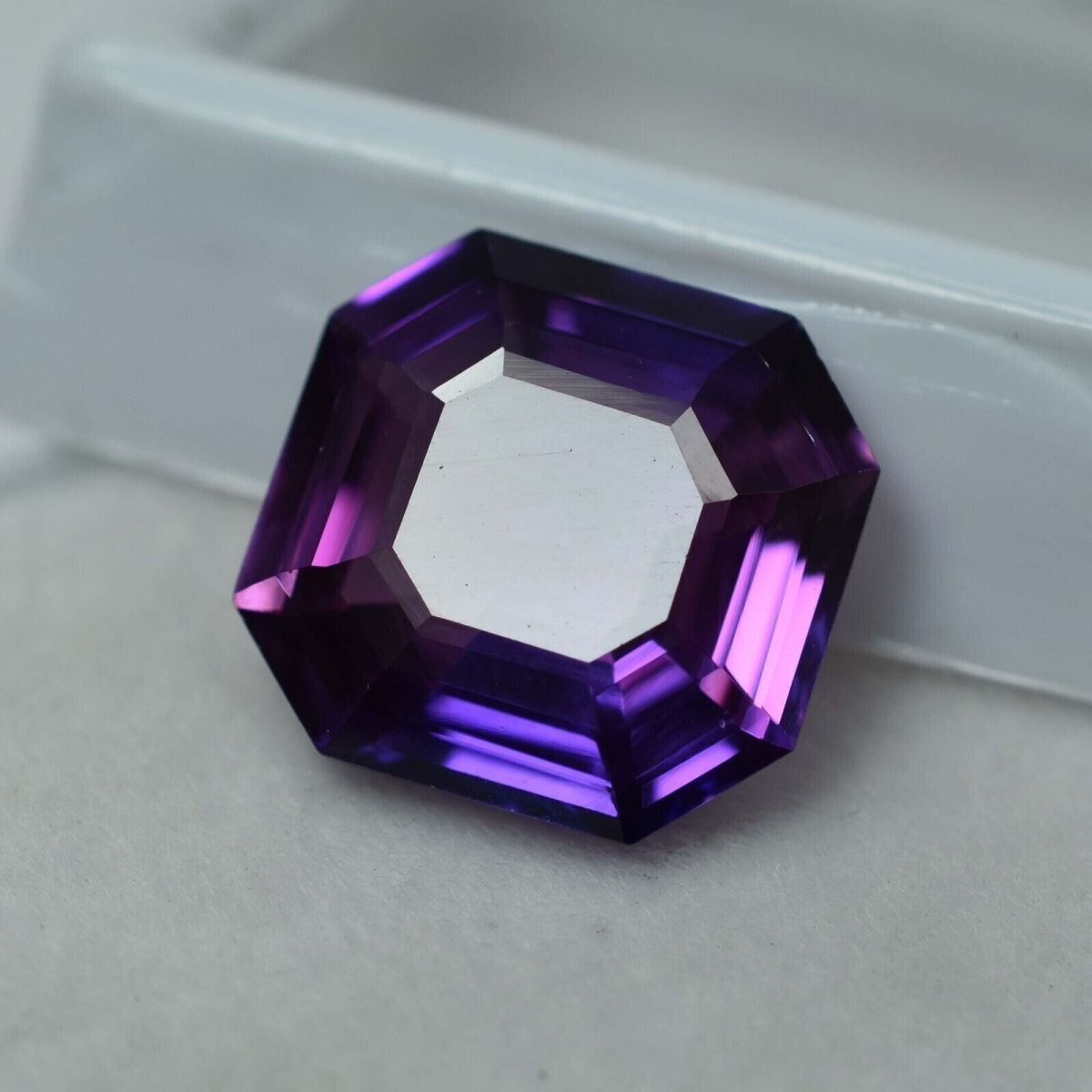 6.90 Ct Natural Purple Tanzanite CERTIFIED Square Cut Loose Gemstone Earing Size