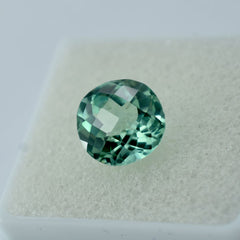 3.70 Ct Natural Bluish Green Montana Sapphire Loose Gemstone CERTIFIED Round Cut