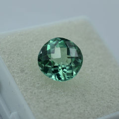 3.70 Ct Natural Bluish Green Montana Sapphire Loose Gemstone CERTIFIED Round Cut