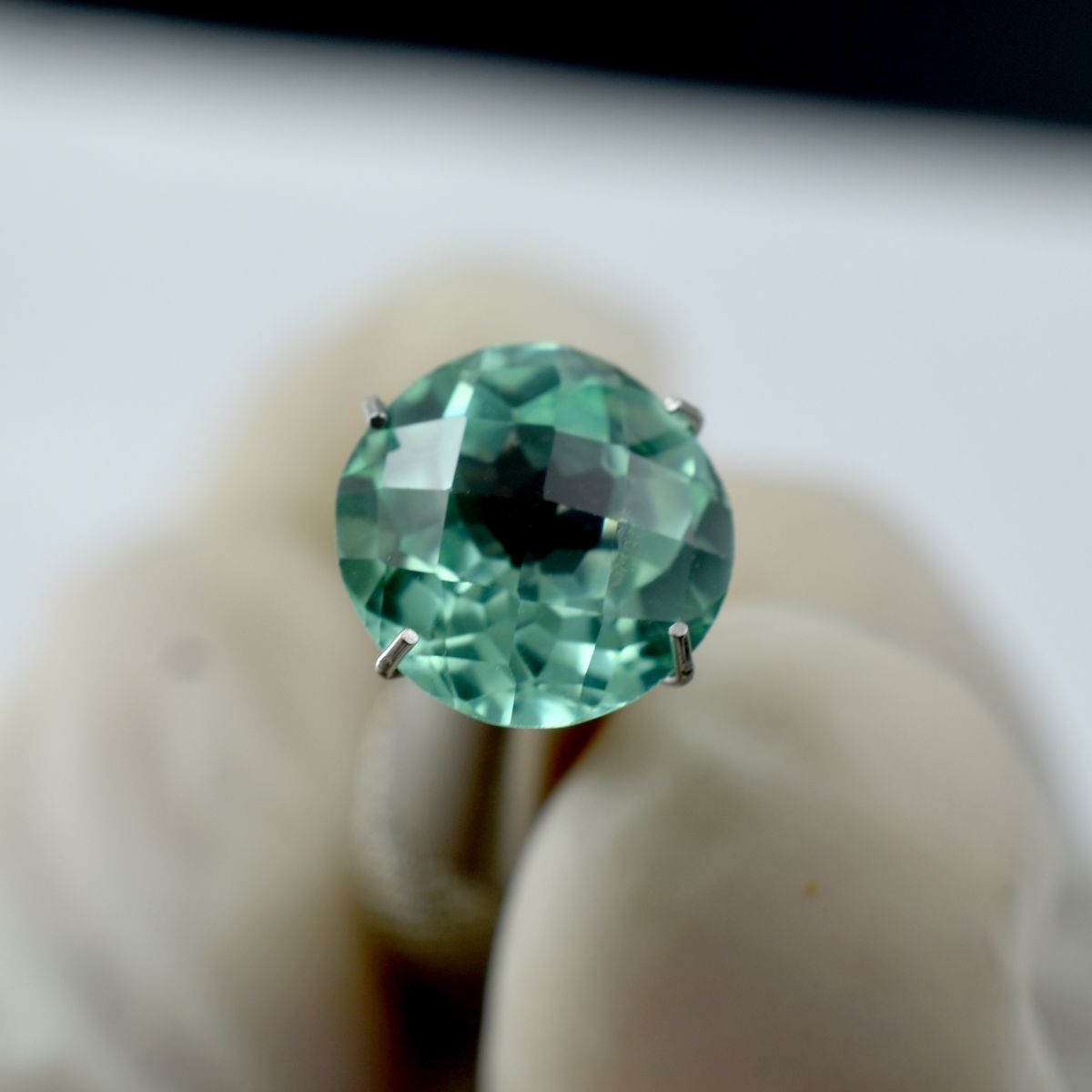 3.70 Ct Natural Bluish Green Montana Sapphire Loose Gemstone CERTIFIED Round Cut