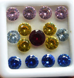 20 Pcs Natural Sapphire Mix Color Round Cut CERTIFIED Best Loose Gemstones Lot