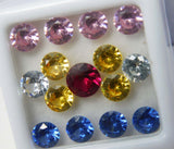 20 Pcs Natural Sapphire Mix Color Round Cut CERTIFIED Best Loose Gemstones Lot