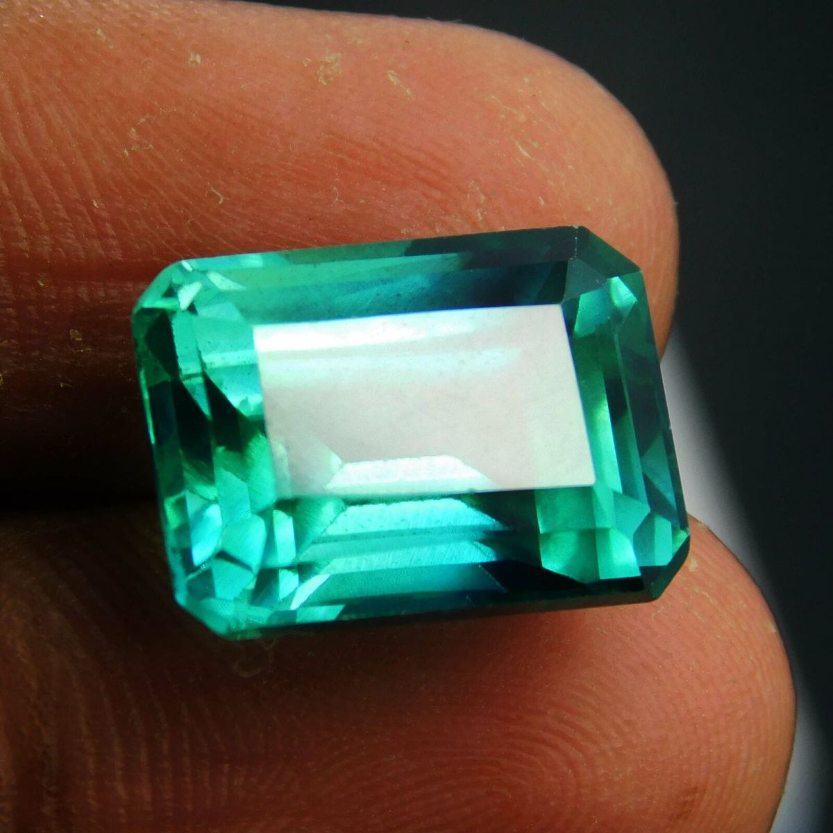 12 Carat Sapphire Square Cut Natural Loose Gemstone CERTIFIED Bluish Green