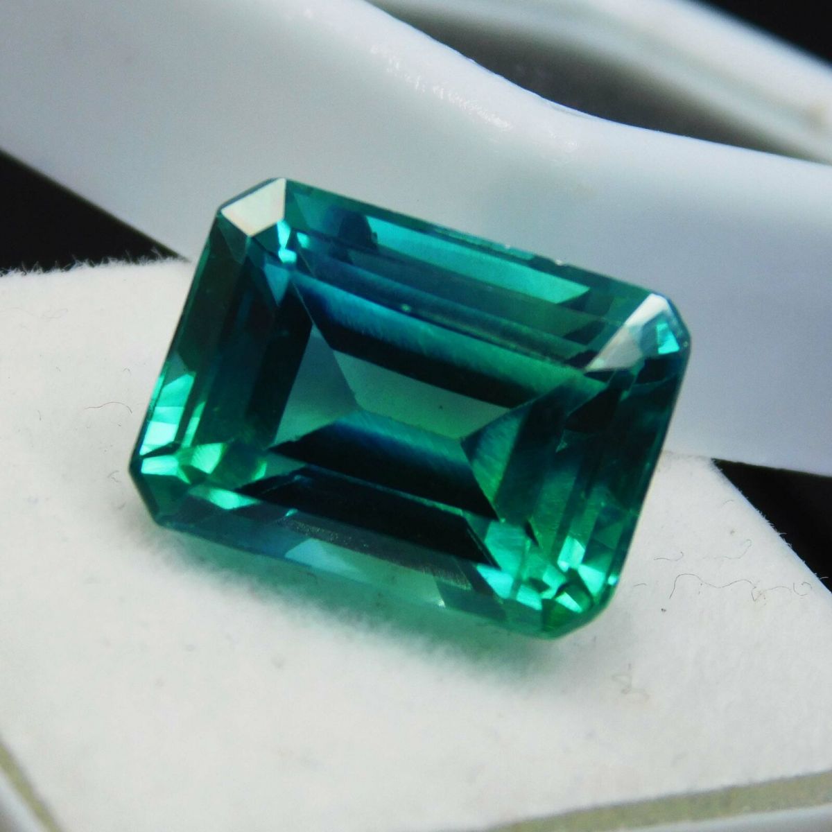 12 Carat Sapphire Square Cut Natural Loose Gemstone CERTIFIED Bluish Green